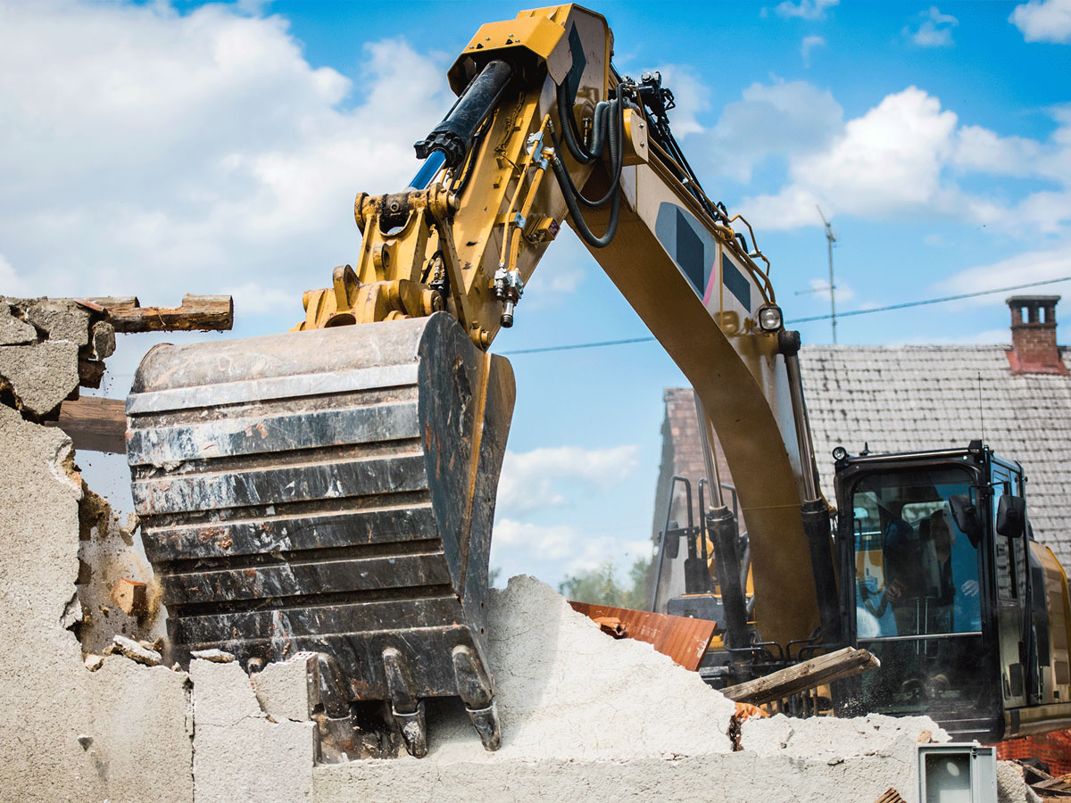 Image showing demolition and piling earthworks